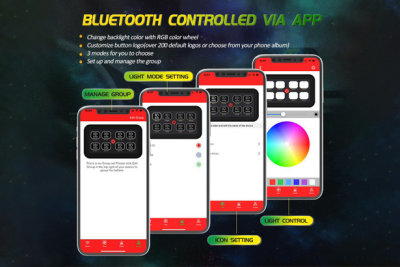 MULTIFUNCTION RGB SWITCH PANEL WITH BLUETOOTH CONTROLS