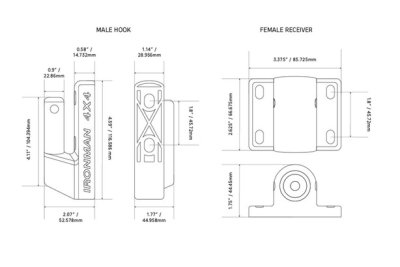 AWNING QUICK RELEASE MOUNTING BRACKETS