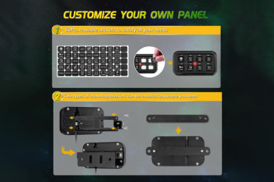 MULTIFUNCTION RGB SWITCH PANEL WITH BLUETOOTH CONTROLS